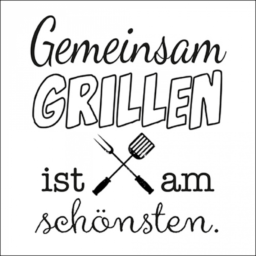 Lunch Servietten "Gemeinsam grillen"